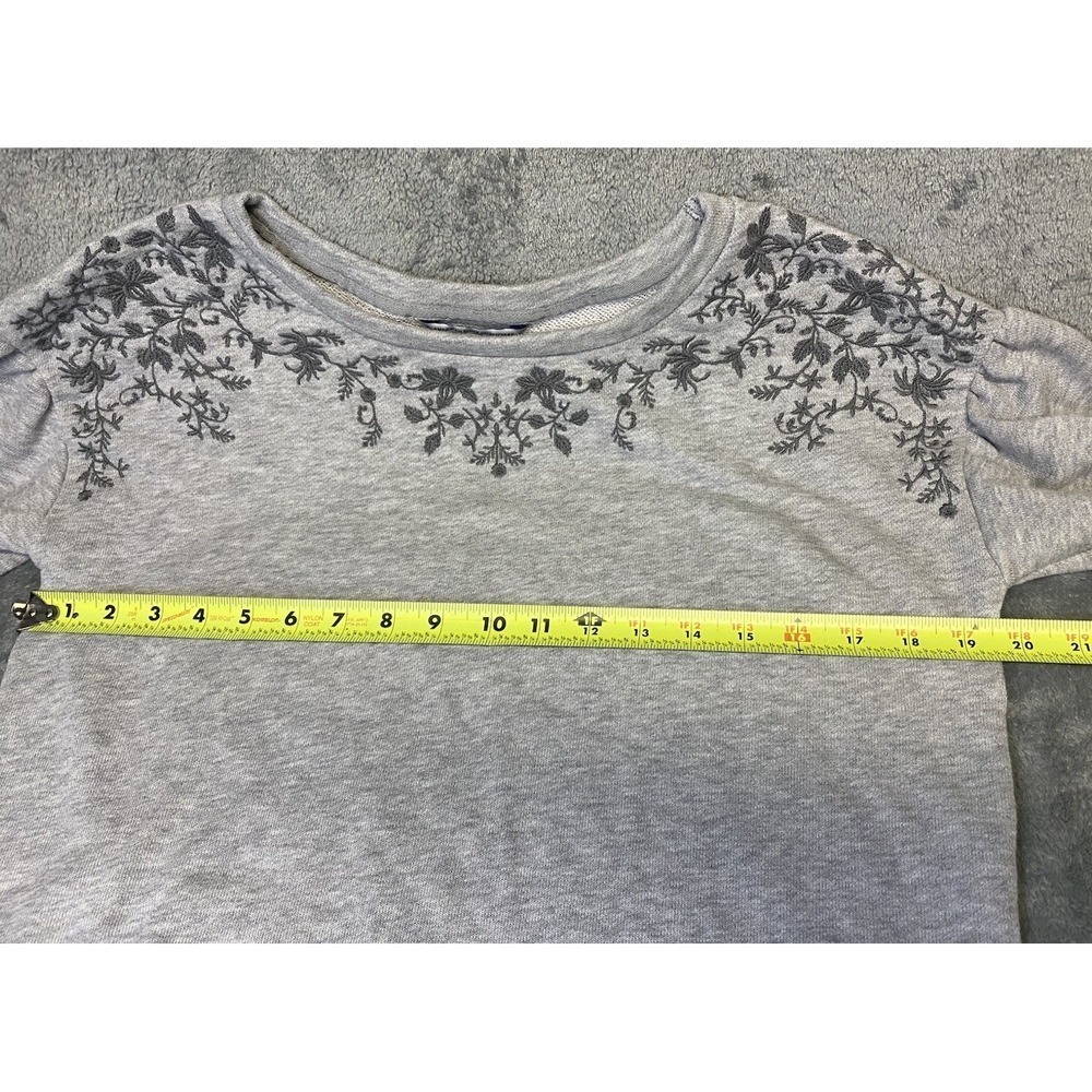 American Eagle Floral Embroidered Round neck Sweatshirt Womens Size Small - Picture 12 of 13